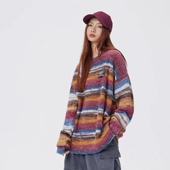 Threebooy Stripe Unisex Sweater Autumn Winter clothes Fashion Loose Couple T-Shirt men sweaters pullover coat sweter hombre