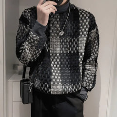 Threebooy Sweatshirt Handsome Long Sleeves New Men Fashion Small Fragrance Style Trendy Brand Men Jacket Sweatshirts