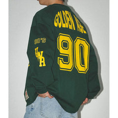 Threebooy Men's Sweater Oversize Loose New Street Tops Tees Letter Print Spring Autumn Round Neck Long Sleeves Daily Casual Sweatshirt