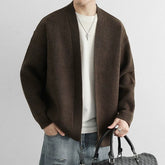 Threebooy American Retro Cardigan Coats Light Luxury Knitted Long Sleeve Men Sweater Jackets Winter Leisure Premium Quality Knitwear M-3XL