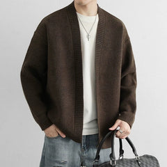 Threebooy American Retro Cardigan Coats Light Luxury Knitted Long Sleeve Men Sweater Jackets Winter Leisure Premium Quality Knitwear M-3XL