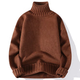 Threebooy New Turtleneck Sweater Men Pullover Casual Solid Color Knitted Black Sweater Fashion Autumn Winter Men Clothing Sweater Man