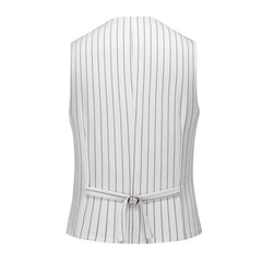 Threebooy High-quality, fashionable, stylish and versatile striped men's stand, slimming and fashionable plus-size suit three-piece set