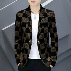 Threebooy Short Cropped Man Suits And Blazers Party Single Breasted Coats Jacket For Men Premium Summer Fashion Casual Elegant