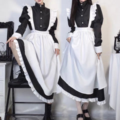 Threebooy Cosplay Costume Black And White Male Servant Clothes Autumn New Fashion British Style Long Cafe Sexy Maid Cat Ear Costume