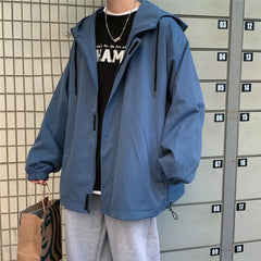 Threebooy Man Hoodie Hooded Jackets Men's Clothing Loose Fitting Korean Popular Clothes Outerwear Coats Spring Style