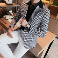 Threebooy Fashion Men's Suit Jackets Single Breasted Male Blazer Thin Slim Fit Spring Clothes Casual Coat Korean Style Original Handsome