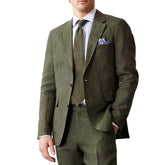Threebooy Elegant Men's Suit Bow Collar 2 Pieces Blazer Pants Single Breasted Business Formal Work Wear