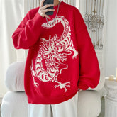 Threebooy Male Clothes Christmas New in Sweaters Knitwear Men's Winter Sweater Luxury Clothing Pullover Knit Printed Jumper