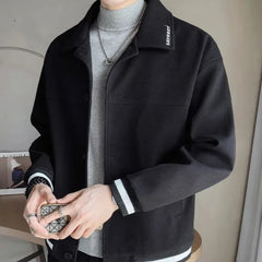 Threebooy Men's Wool & Blends Jackets New In Male Coats Spring Autumn Original Brands Joker Stylish Fast Delvery Casual Cold Y2k Aesthetic