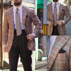 Threebooy Fashion Men's Suit 2 Pieces Blazer Pants Single Breasted Peaked Lapel Business Slim Tuxedo Formal Wedding Groom
