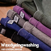 Threebooy 300g Heavy Men Washed Vintage Oversized T-Shirt Street Hip Hop Punk Tee women Harajuku Casual Cotton Short Sleeve Acid Wash Top