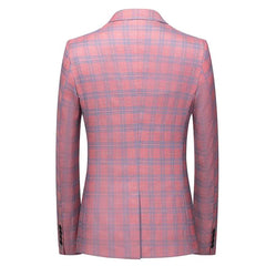 Threebooy Men's Spring High Quality Plaid Business Suit/Male Slim Fit Groom To Get Married Dress Blazers/Man Casual Jacket 5XL 6XL