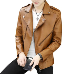 Threebooy Men's Suit Jackets New In Coat Casual Spring Clothes Fashion Male Leather Blazer Original Trendy Fashionable Elegant Loose