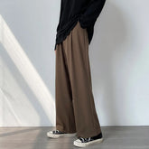 Threebooy Men's Pants Casual Wide Leg Suit Pants Loose Straight Trousers Spring Summer Solid Color Oversized Bottoms Vintage Male Clothing