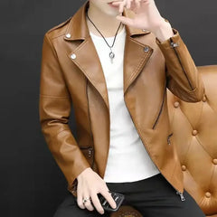 Threebooy Men's Suit Jackets New In Coat Casual Spring Clothes Fashion Male Leather Blazer Original Trendy Fashionable Elegant Loose