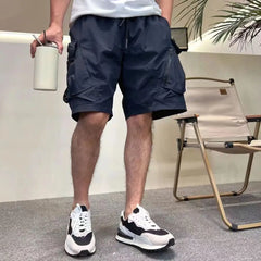 Threebooy American Work Pants New Outdoor Sports Quick-drying Work Pocket High-end Five-point Pants Loose Breathable Casual Shorts Chic