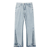 Threebooy New Streetwear Color Match Baggy Jeans for Men Straight Patchwork Vintage Loose Denim Trousers Oversized Casual Cargo Pants