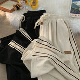 Threebooy New Baggy Striped Corduroy Sweatpants Autumn Men Casual High Street Harem Trousers Gym Y2K Vintage pantalones de mujer
