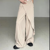 Threebooy 90s Streetwear Starboy Y2K Casual Retro Loose Neutral Retro Patchwork Design Floor Length Suit Pants Men