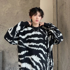 Threebooy Men's Pullover Soft Sweater Winter Velvet Shirts Brand Clothing Knitted Fleece Warm Cold Blouse Slim Fit Bottom Shirts