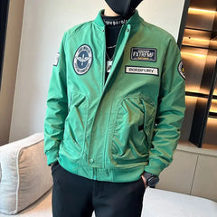 Threebooy Slim Fit Zip V Male Coats Casual Men's Jackets Vintage Fast Delvery Harajuku High Quality Korean Reviews Many Luxury Designer