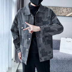 Threebooy Men's High Quality Plaid Casual Jackets/Male Slim Fit Business Fashion Coats Plus Size 3XL-M