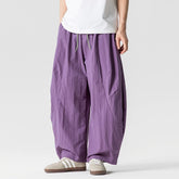 Threebooy Wide Leg Pants Men and Women summer Light Thin Solid Straight Casual trousers Elastic Waist Harun Pant Loose Oversize Streetwear