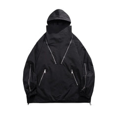 Threebooy Men's Korean Style Clothes for Outerwear Loose Fitting Hooded Jackets Man Hoodie Original Clothing Popular Coats