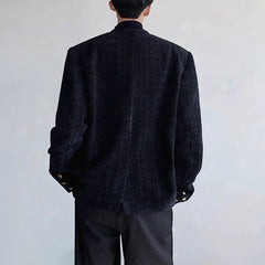 Threebooy Mens Jackets British Casual Suit Jacket Streetwear Fashion Streetwear Elegant Trend Campus Youth Long Sleeve Tops Men'S Clothing