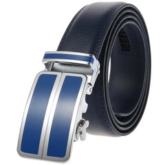 Threebooy Red Belt Men Luxury Brand Men's Automatic Buckle Ratchet Belt