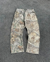 Threebooy Y2K Camouflage Functional Logging Cargo Long Pants Men Women Unisex Washed Streetwear Jogger Drawstring Streetwear Sweatpants