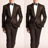 Threebooy Men's Suit 2 Pieces Blazer Pants Shawl Collar Single Breasted Buckle Formal Work Wear Wedding Prom