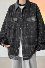 Threebooy Men's Korean Style Clothes Loose Fitting Harajuku Outerwear  Spring Jackets Original Clothing Popular Coats