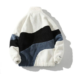 Threebooy Imitation Lamb Plush Jacket Men's Autumn Winter Korean Version 2026 Thick Cotton Coat Couple Polar Fleece Jacket Cotton Coat