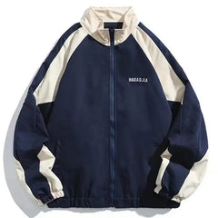 Threebooy Reflective Striped Jacket Men Hip Hop Streetwear Coat Zipper Up Jacket Windbreaker Harajuku Thin Coats Sports Black Blue