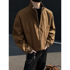 Threebooy Autumn Short Jacket Men Fashion Casual Baseball Jackets Men Streetwear Hip-hop Loose Bomber Jacket Mens Large Size 4XL