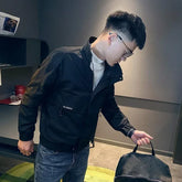 Threebooy Slim Fit Zip V Men's Jackets Casual Male Coats Deals Fast Delvery Vintage Korean Reviews Many Aesthetic Original Brands Joker