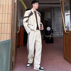 Threebooy Men's Ivory Casual 2-Piece Set