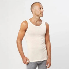 Threebooy 100% merino wool men Tank Top sleeveless base layers soft next to skin comfortable out door