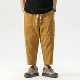 Threebooy Ice Silk Workwear Pants Men's Summer Thin Loose Straight Casual Eight Nine Quick Dry Sports Trousers Polyester Fiber Leisure...