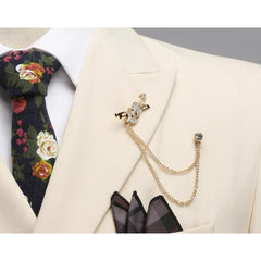 Threebooy Men's Solid Color Two-Piece Suit Set with Lapel Collar And Double Breasted Buttons Business Casual Four Seasons Wear