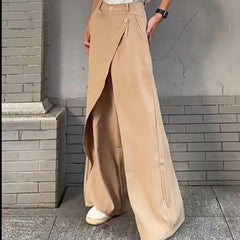 Threebooy 90s Streetwear Starboy Y2K Casual Retro Loose Neutral Retro Patchwork Design Floor Length Suit Pants Men