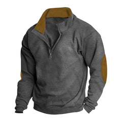Threebooy Spring Autumn Men's Sweatshirts Outdoor Long Sleeve Stand Collar Hoodies Patchwork Casual Pullover Sweatshit Streetwear Men