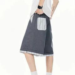Threebooy Men's Casual Shorts Loose Versatile Straight-leg Sports Elastic Waist Drawstring Male Pants Summer New Tide