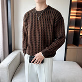 Threebooy New Style Men Autumn and Winter High Quality Sweaters Male Slim Fit Long Sleeve Pullover Male Fashion Knitted Sweaters 4XL-M