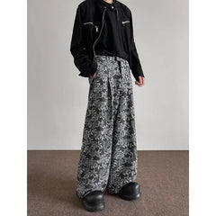 Threebooy Spring NEW men pants Pattern Baggy Casual Sweatpants Hip Hop gothic men women wide leg trousers streetwear Fashion trend