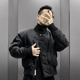 Threebooy Mens Fashion Trend Solid Color Cotton Jacket Pilot Jacket Short Autumn And Winter New Thick High Quality Casual Y2k Jacket Men