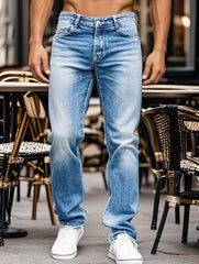 Threebooy 1Pc Y2K Blue Jeans Iefb Retro Frayed Jeans Denim Retro Jeans Tight Jeans