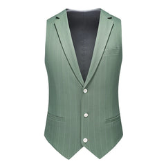 Threebooy Men's Casual Three-Piece Dress Suit Slim Fit Striped Wedding Outfit with Vest And Trousers High-Quality Fashionable